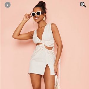 Tan Summer Dress with Cut outs